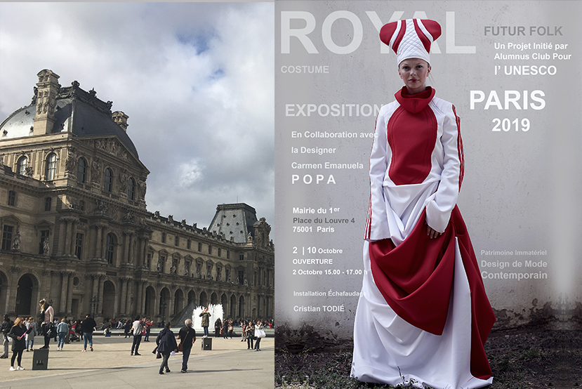 EXPOSITION FUTUR FOLK. COSTUME ROYAL du 2 au 10 octobre 2019  à la Mairie du 1er Arrondissement de Paris